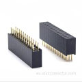Encabezado femenino de 2.54 mm Pitch Dual fila recta